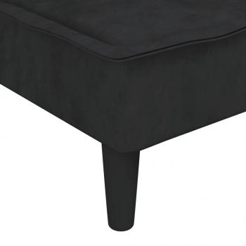 Chaiselongue Schwarz Samt
