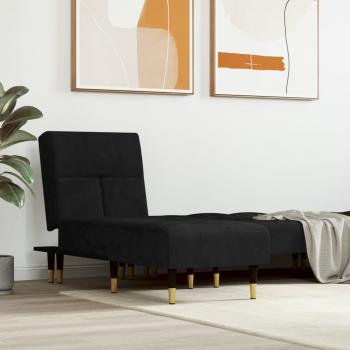 ARDEBO.de - Chaiselongue Schwarz Samt