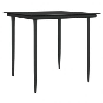 5-tlg. Garten-Essgruppe mit Kissen Poly Rattan und Stahl