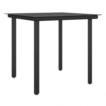 5-tlg. Garten-Essgruppe mit Kissen Poly Rattan und Stahl