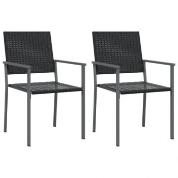 3-tlg. Garten-Essgruppe Poly Rattan und Stahl