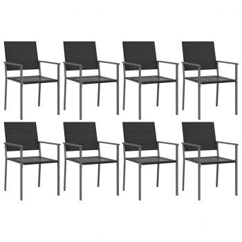 9-tlg. Garten-Essgruppe Poly Rattan und Stahl