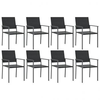 9-tlg. Garten-Essgruppe Poly Rattan und Stahl