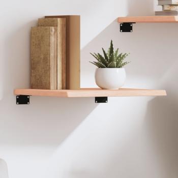 ARDEBO.de - Wandregal 40x40x2 cm Massivholz Eiche Unbehandelt