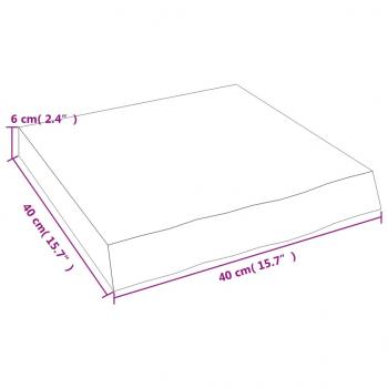Wandregal 40x40x(2-6) cm Massivholz Eiche Unbehandelt