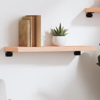 ARDEBO.de - Wandregal 60x20x4 cm Massivholz Eiche Unbehandelt