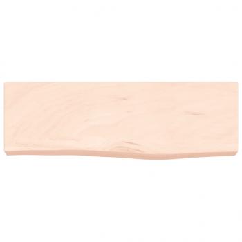 Wandregal 60x20x6 cm Massivholz Eiche Unbehandelt