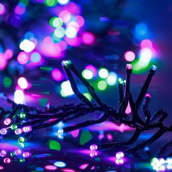 LED-Lichterkette mit 3000 LEDs Pastell Mehrfarbig 23 m PVC