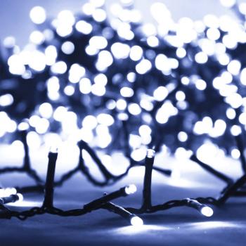 LED-Lichterkette mit 3000 LEDs Kaltweiß 65 m PVC