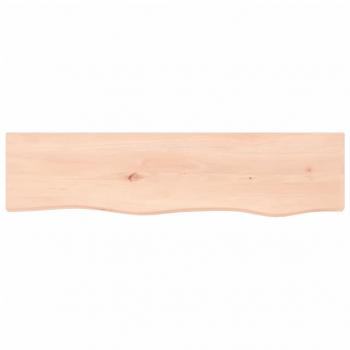 Wandregal 80x20x6 cm Massivholz Eiche Unbehandelt