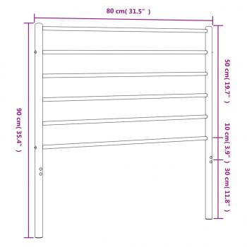 Kopfteil Metall Schwarz 75 cm