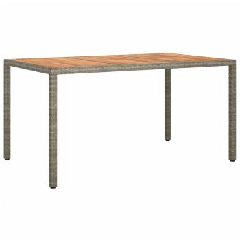 ARDEBO.de - 7-tlg. Garten-Essgruppe mit Kissen Grau Poly Rattan