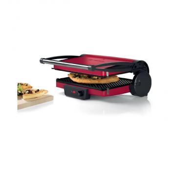 Bosch TCG4104 Tischgrill, 2000W, Grillfläche: 328 x 238mm mm, Ober-Unterhitze, rot