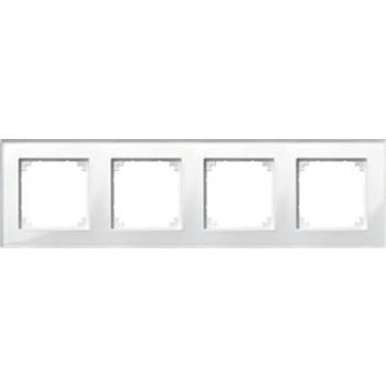 ARDEBO.de - 489419 M-PLAN-Echtglasrahmen, 4fach, Brillantweiß