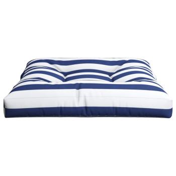 Palettenkissen Blau Weiß Gestreift 70x70x12 cm Stoff