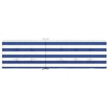 Liegestuhl-Auflage Blau&Weiß Gestreift Oxford-Gewebe