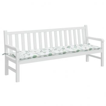 ARDEBO.de - Gartenbank-Auflage Blattmuster 200x50x7 cm Stoff