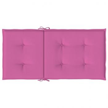 Niedriglehner-Auflagen 4 Stk. Rosa Stoff