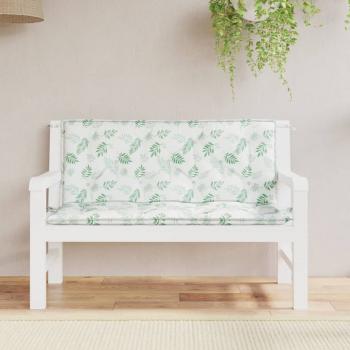 ARDEBO.de - Gartenbank-Auflagen 2 Stk. Blattmuster 120x50x7 cm Stoff