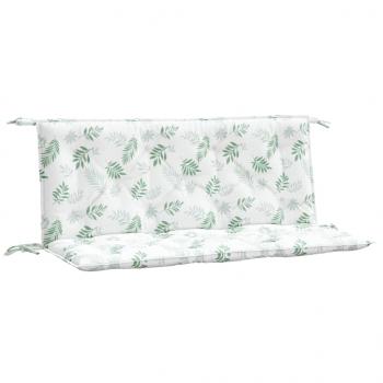 Gartenbank-Auflagen 2 Stk. Blattmuster 120x50x7 cm Stoff