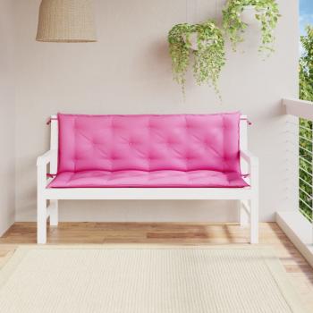 ARDEBO.de - Gartenbank-Auflagen 2 Stk. Rosa 150x50x7 cm Stoff