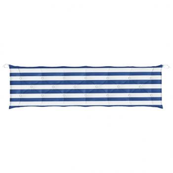 Gartenbank-Auflagen 2 Stk. Blau&Weiß Gestreift 200x50x7cm Stoff