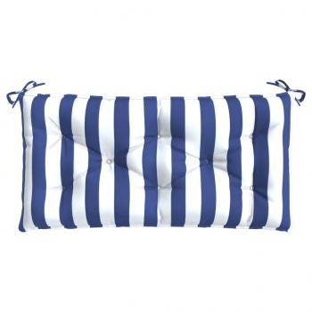 Gartenbank-Auflagen 2 Stk. Blau&Weiß Gestreift 100x50x7cm Stoff
