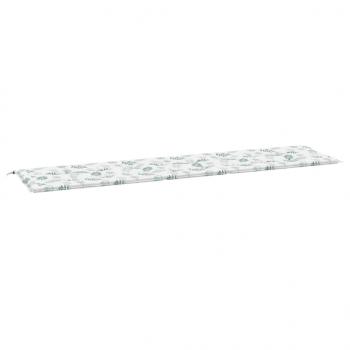 Gartenbank-Auflage Blattmuster 200x50x3 cm Stoff