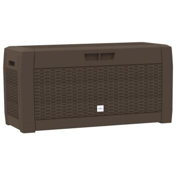 Gartentruhe Braun 119x48x60 cm Polypropylen