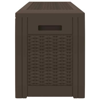 Gartentruhe Braun 119x48x60 cm Polypropylen
