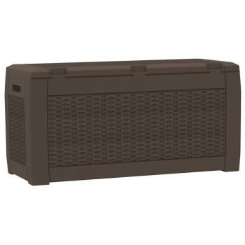 Gartentruhe Braun 119x48x60 cm Polypropylen