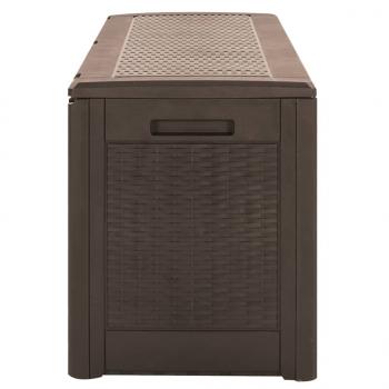 Gartentruhe Braun 119x48x60 cm Polypropylen