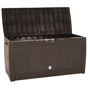 Gartentruhe Braun 119x48x60 cm Polypropylen