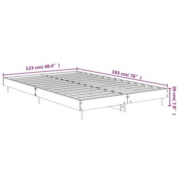 ARDEBO.de - Bettgestell Betongrau 120x190 cm Holzwerkstoff