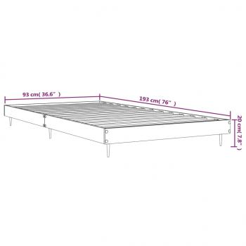 Bettgestell Schwarz 90x190 cm Holzwerkstoff
