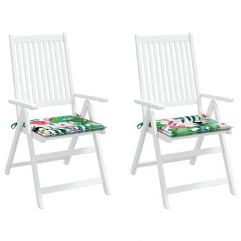 Gartenstuhl-Kissen 2 Stk. Mehrfarbig 40x40x3 cm Stoff