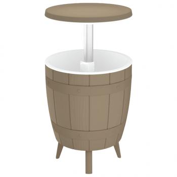 3-in-1 Tisch mit Eiskühler Hellbraun Polypropylen