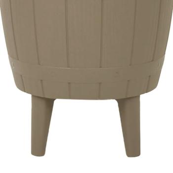 3-in-1 Tisch mit Eiskühler Hellbraun Polypropylen