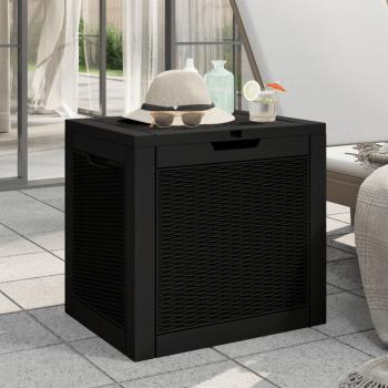 ARDEBO.de - Gartenbox Schwarz 55,5x43x53 cm Polypropylen