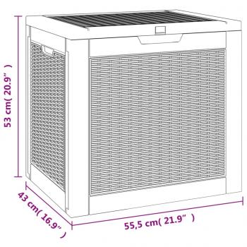 Gartenbox Schwarz 55,5x43x53 cm Polypropylen