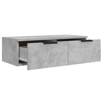 Wandschränke 2 Stk. Betongrau 68x30x20 cm Holzwerkstoff