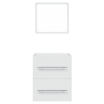Badschrank mit Spiegel Weiß 41x38,5x48 cm