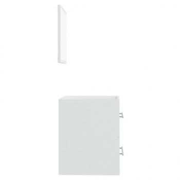 Badschrank mit Spiegel Weiß 41x38,5x48 cm