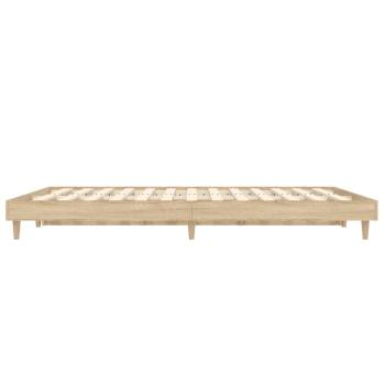 ARDEBO.de - Bettgestell Sonoma-Eiche 135x190 cm Holzwerkstoff
