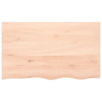 Wandregal 100x60x(2-4) cm Massivholz Eiche Unbehandelt