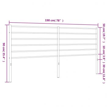 Kopfteil Metall Schwarz 193 cm