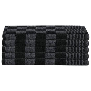 20-tlg. Handtuch-Set Schwarz und Grau Baumwolle