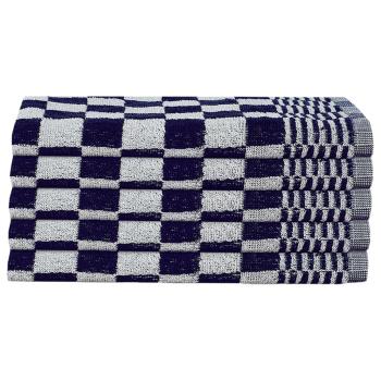 10-tlg. Handtuch-Set Blau und Weiß Baumwolle