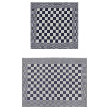 20-tlg. Handtuch-Set Blau und Weiß Baumwolle