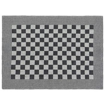 50-tlg. Handtuch-Set Schwarz und Weiß Baumwolle